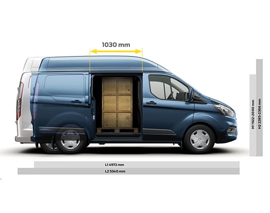 ford transit custom km0 medidas