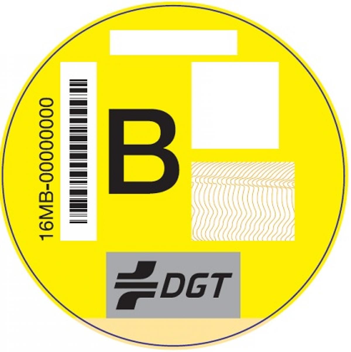 etiquetas DGT coches b