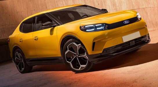 Ford Capri 100% eléctrico amarillo